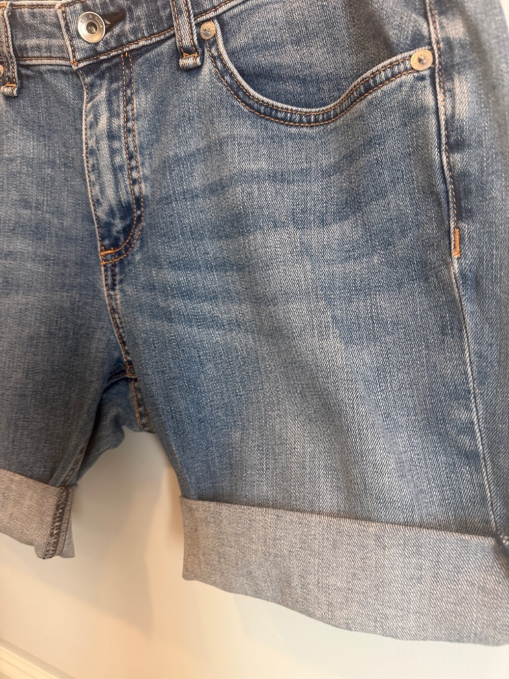 RAG AND BONE -Classic Rolled Cuff Denim Shorts - Picture 8 of 16